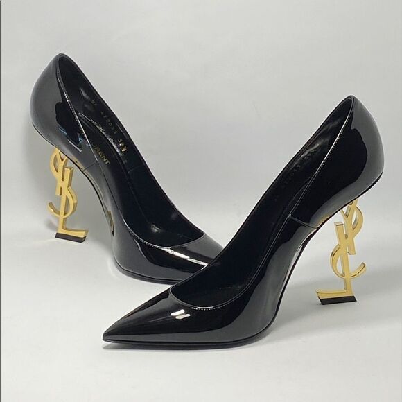Saint Laurent Opyum Point-Toe Patent Leather Pumps size 39.5 - Picture 1 of 13